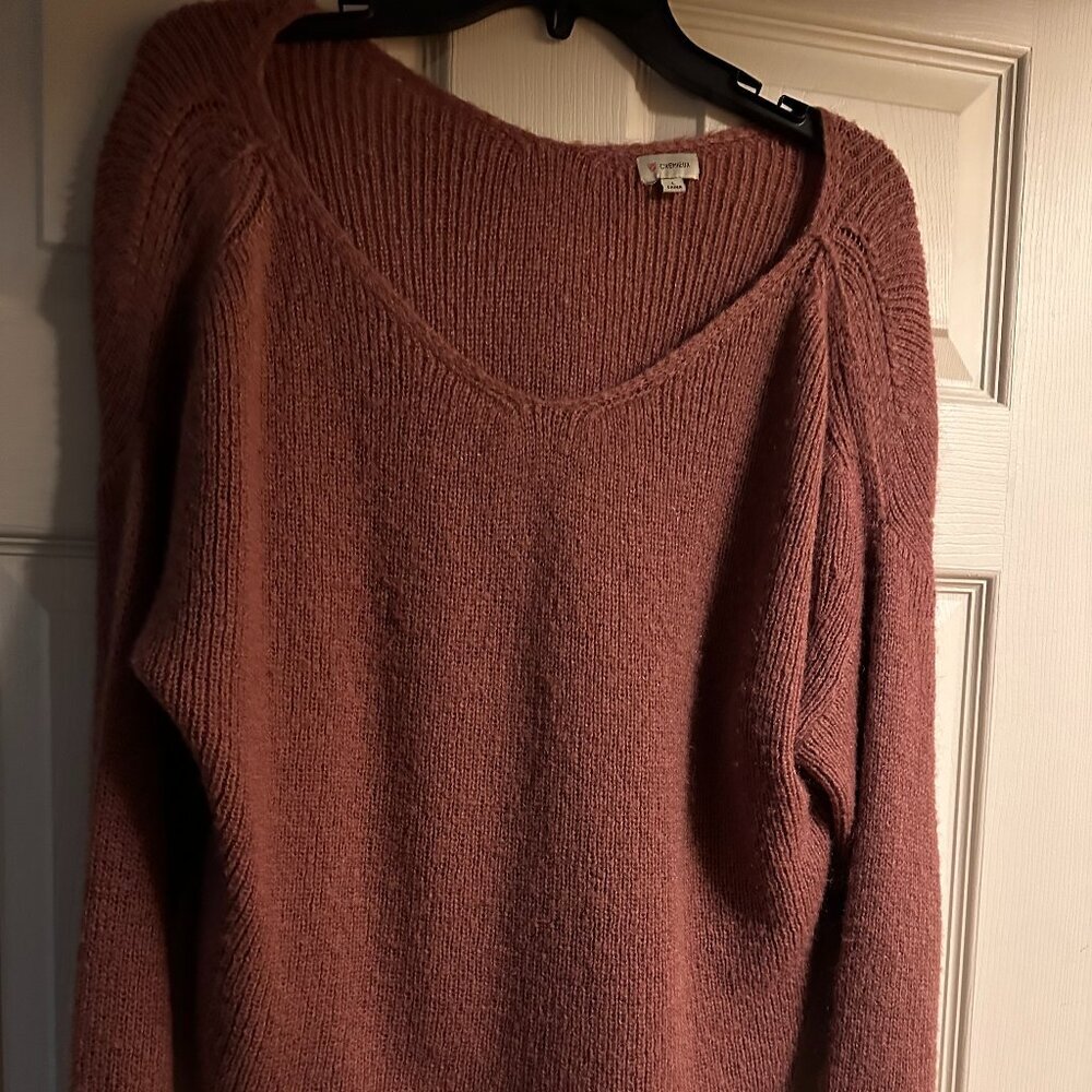 Cremieux || Size L || Women's Sweater || Rust Colored || V Neck